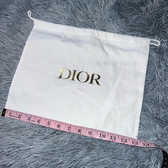 Authentic Dior Dust Bag 13x11 white and gold - Picture 4 of 5